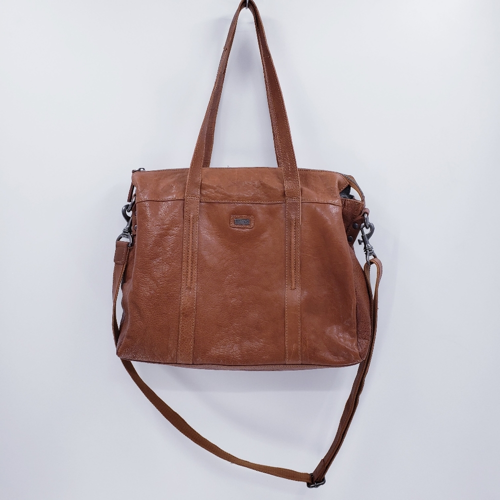 Elegant Brown Leather Tote Bag